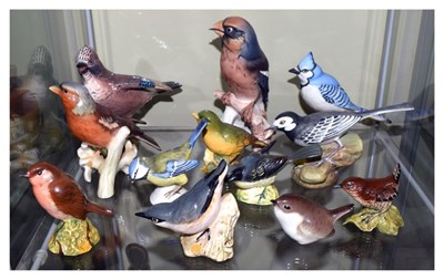 Lot 437 - Collection of twelve bird figures