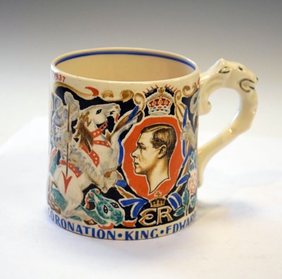 Lot 390 - Burleigh Ware Edward VIII coronation mug designed by Dame Laura Knight