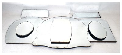 Lot 556 - Quantity of 20th Century frameless mirrors