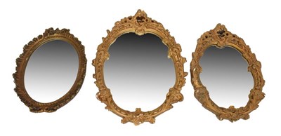 Lot 789 - Three gilt framed wall mirrors