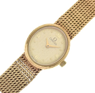 Lot 129 - Lady's Omega 9ct gold cocktail watch