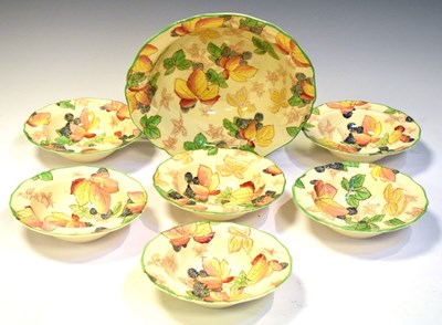 Lot 344 - Doulton 'Blackberry' fruit set