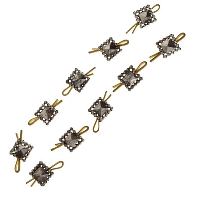 Lot 84 - Collection of ten cut steel buttons