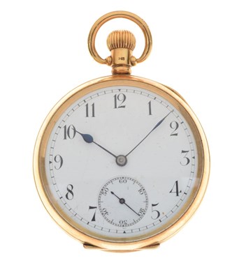 Lot 63 - 18ct open-face pocket watch