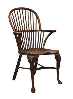 Lot 620 - 19th Century elm and fruitwood Windsor chair