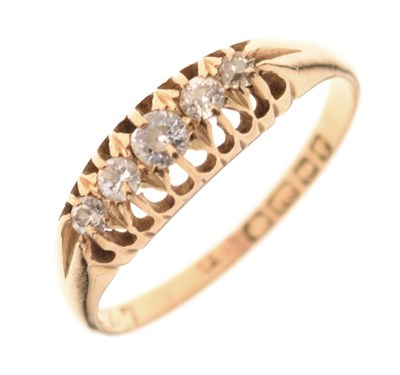Lot 8 - Five stone diamond ring