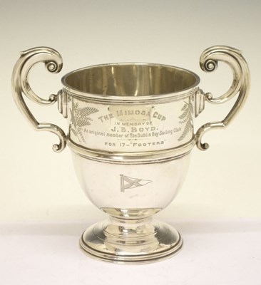 Lot 89 - George V Irish silver twin handle trophy - The Dublin Bay Sailing Club