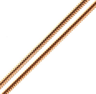 Lot 74 - 9ct gold snake-link necklace