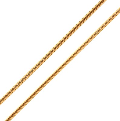 Lot 71 - 9ct gold snake-link necklace, 11.4g approx