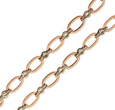 Lot 77 - Two-colour 9ct gold necklace, 15g approx