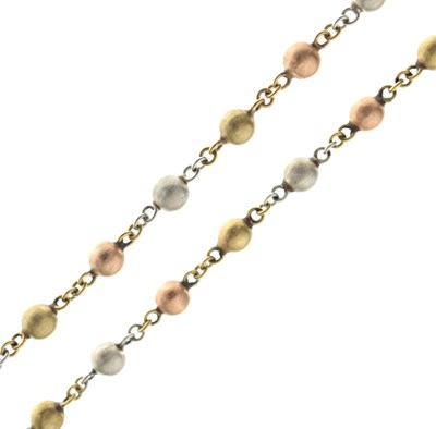Lot 75 - Three-colour gold necklace, 15.1g approx