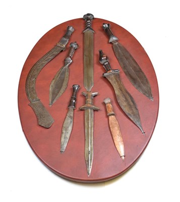 Lot 227 - Eight 19th Century Congolese daggers