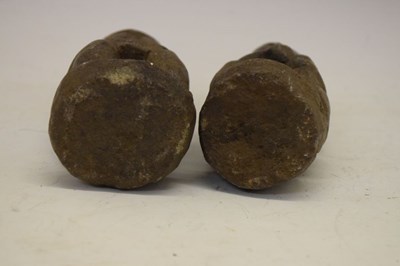Lot 213 - Antiquities - Two Pre Columbian black stoneware figures