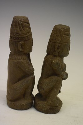Lot 213 - Antiquities - Two Pre Columbian black stoneware figures