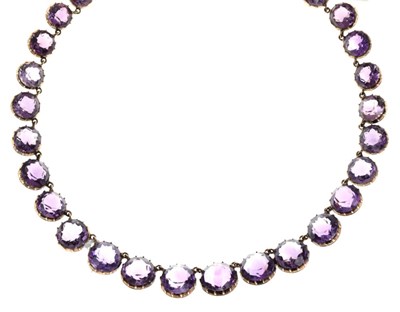 Lot 33 - Victorian amethyst riviere necklace