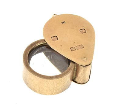 Lot 85 - 9ct gold jewellers loupe