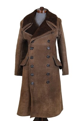 Lot 214 - Vintage Antartex double breasted sheep skin overcoat
