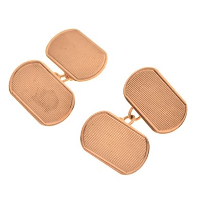 Lot 31 - Pair of early 20th Century 9ct gold cufflinks