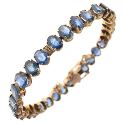 Lot 52 - Sapphire and diamond bracelet