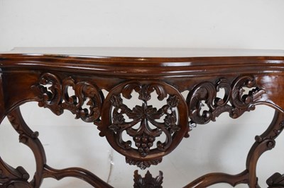 Lot 482 - Reproduction carved 18th Century Italian-style console table