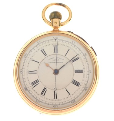 Lot 60 - W.R. Williams & Son, Newport, Monmouthshire - Late Victorian 18ct gold open face pocket watch