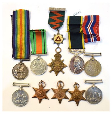 Lot 219 - First & Second World War Medal, together with others