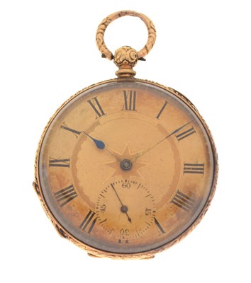 Lot 65 - Open face pocket watch