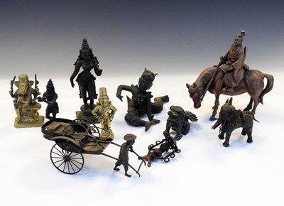 Lot 211 - Group of Eastern bronze and other figures