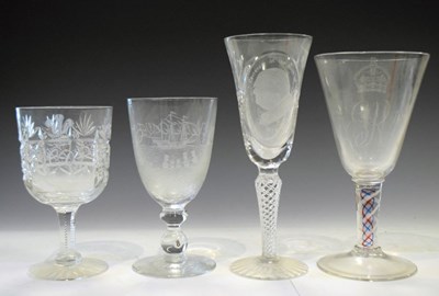 Lot 292 - Four commemorative glasses