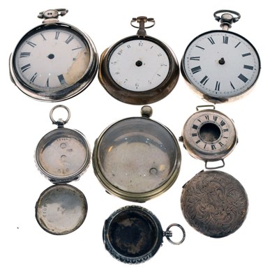 Lot 103 - Quantity of silver cased pocket watches and empty cases