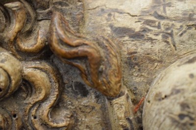 Lot 172 - Rare pair of late 16th or early 17th Century carved limewood recumbent lions