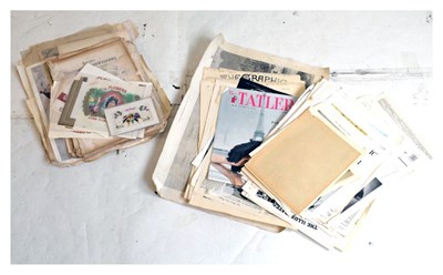 Lot 164 - Box printed ephemera, book plates, etc