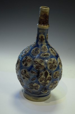 Lot 343 - 19th Century German Rhenish Westerwald salt glazed stoneware bottle