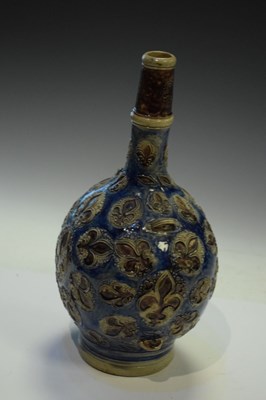 Lot 343 - 19th Century German Rhenish Westerwald salt glazed stoneware bottle