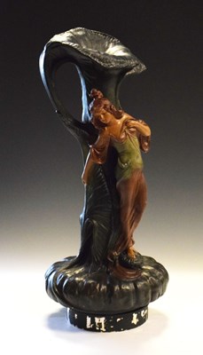 Lot 225 - Large Art Nouveau plaster ewer or jug vase