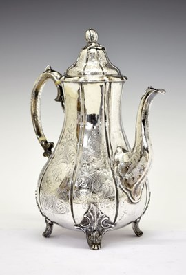 Lot 78 - Victorian silver coffee pot