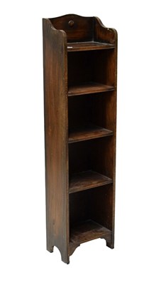Lot 596 - Oak narrow bookcase