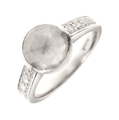 Lot 5 - Platinum single stone rose cut diamond ring