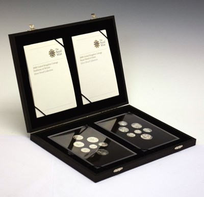 Lot 108 - Royal Mint 2008 Emblems of Britain/Royal Shield of Arms silver proof set