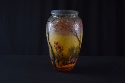 Lot 282 - Muller `Freres, Luneville glass vase