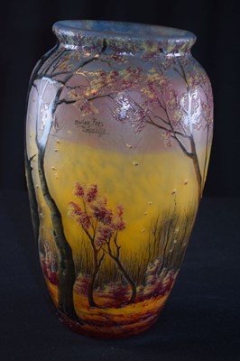 Lot 282 - Muller `Freres, Luneville glass vase