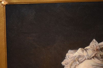Lot 402 - Follower of Jean Francois Portaels, (Belgian, 1818-1895) - Oil on canvas - 'Fragrance of a Rose