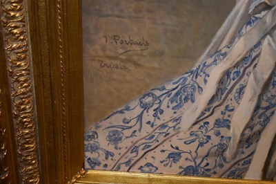 Lot 402 - Follower of Jean Francois Portaels, (Belgian, 1818-1895) - Oil on canvas - 'Fragrance of a Rose
