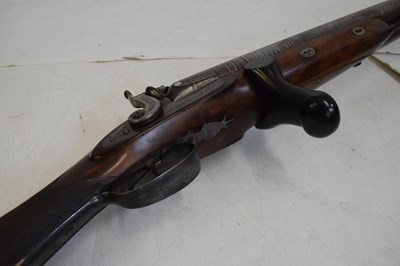 Lot 224 - Westley Richards - Double-barreled percussion bank gun of large proportions