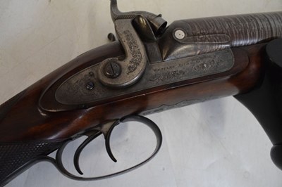 Lot 224 - Westley Richards - Double-barreled percussion bank gun of large proportions