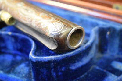 Lot 225 - Magnificent pair of French flintlock presentation pistols