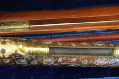 Lot 225 - Magnificent pair of French flintlock presentation pistols