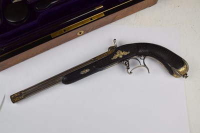 Lot 226 - Fine cased pair of French percussion duelling pistols by Geerinckx, Paris