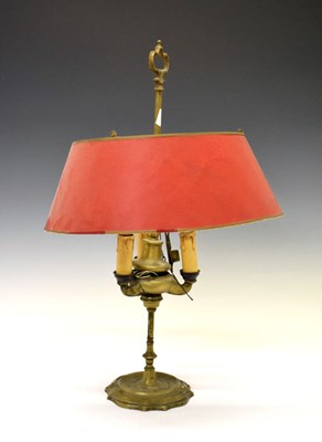Lot 710 - Brass table lamp