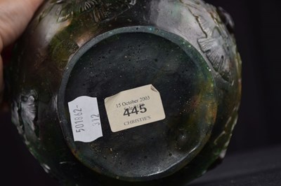 Lot 294 - Francois-Emile Decorchemont, (1880-1971) pate de verre glass vase